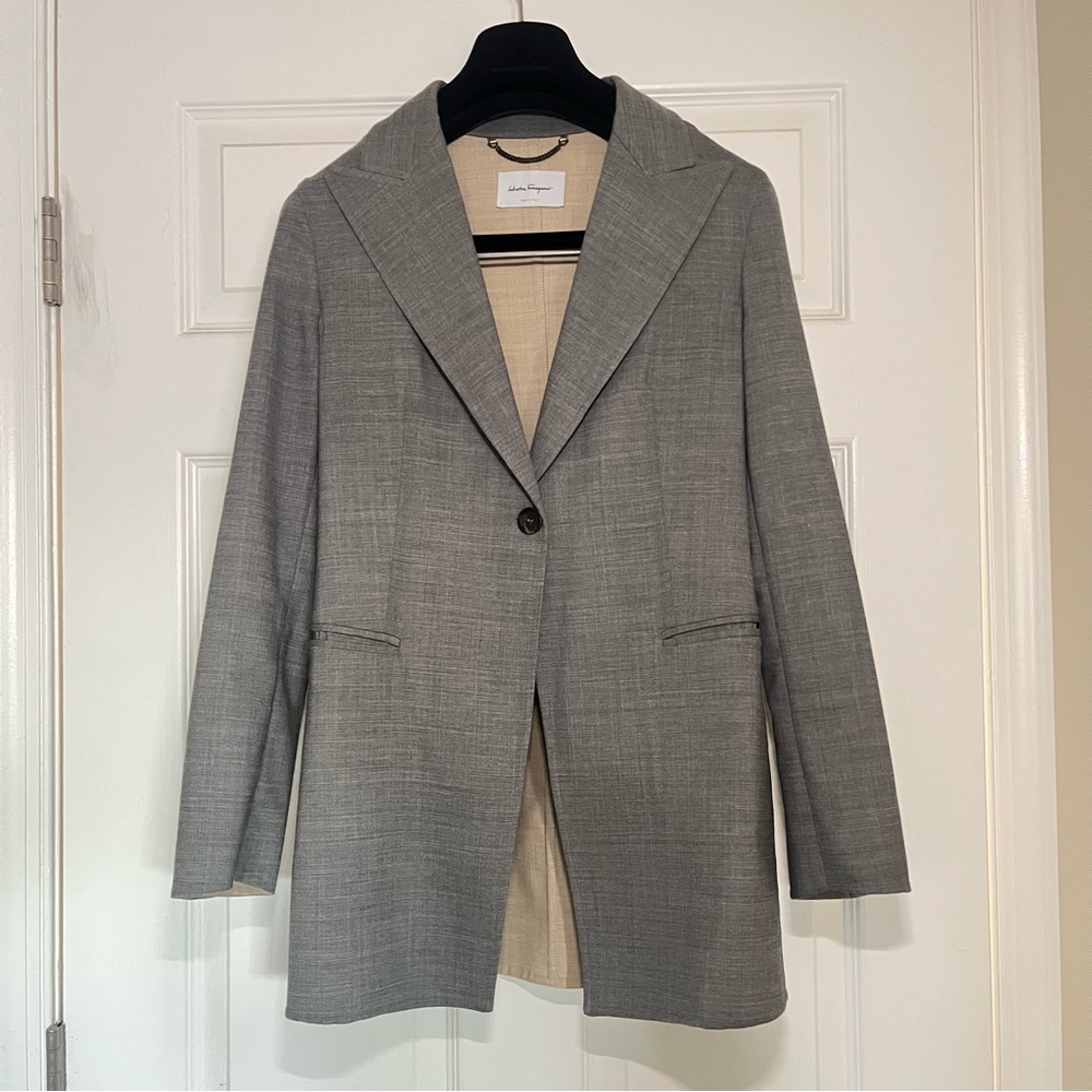 Salvatore Ferragamo Gray Women's Blazer
